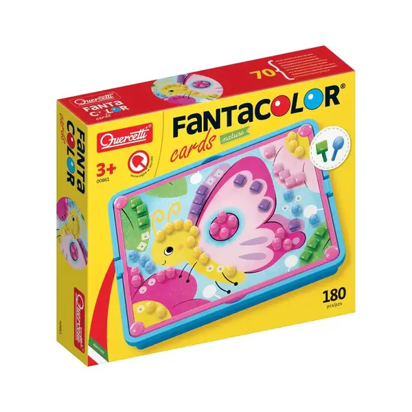Set Quercetti Mosaic Fantacolor Cards Nature 180 piese