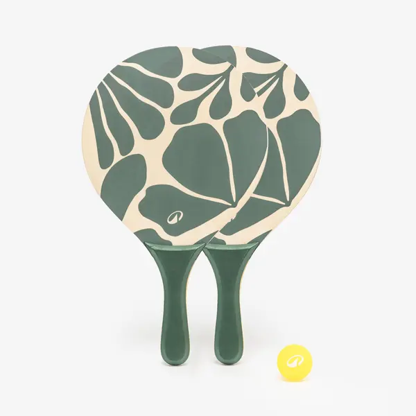 Set rachete Tenis pe plajă WOODY RACKET VERDE