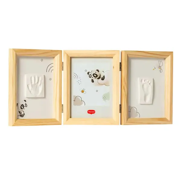 Set rama din lemn pentru 2 amprente si 1 fotografie Tiny Love