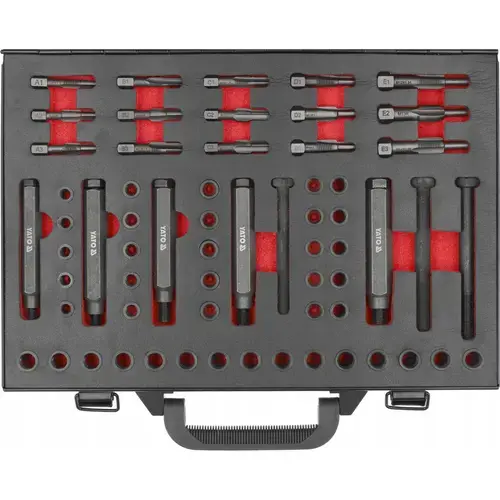 Set reparare filete bujii Yato YT-17711, inox, Negru