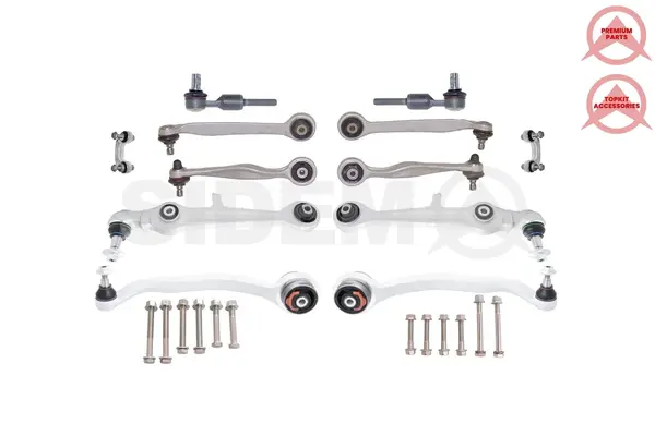 Set reparatie brate puntea fata SIDEM pentru AUDI A4 B5, A6 C5; SKODA SUPERB I; VW PASSAT B5, PASSAT B5.5 1.6-4.2 11.94-03.08