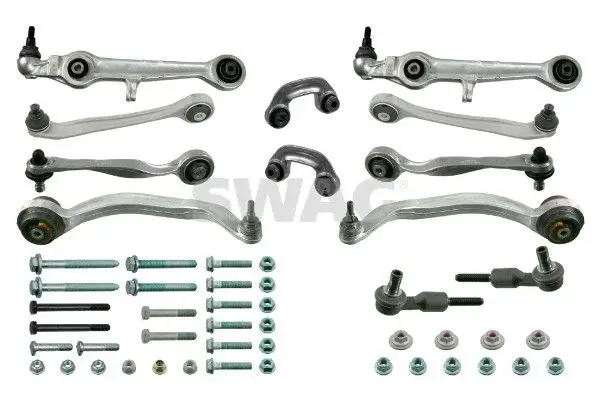 Set reparatie brate puntea fata SWAG pentru AUDI A4 B5, A6 C5; SKODA SUPERB I; VW PASSAT B5, PASSAT B5.5 1.6-4.2 11.94-03.08