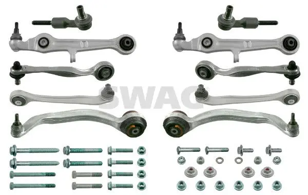 Set reparatie brate puntea fata SWAG pentru AUDI A4 B6, A4 B7, A6 C5 1.6-3.0 11.00-06.09