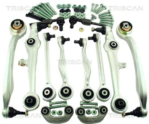 Set reparatie brate puntea fata TRISCAN pentru AUDI A4 B5, A6 C5; SKODA SUPERB I; VW PASSAT B5, PASSAT B5.5 1.6-4.2 11.94-03.08