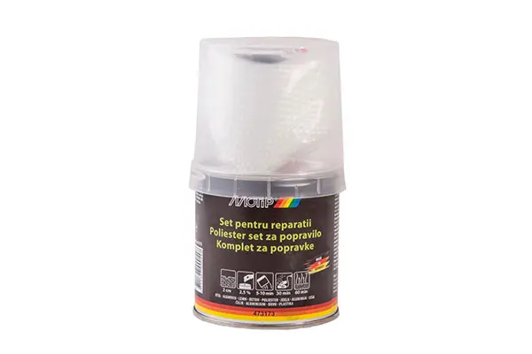 Set reparatii fibra de sticla - contine material + rasina si intaritor MOTIP 250g
