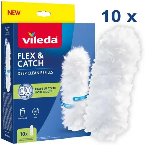 Set rezerve pamatuf de praf Vileda Flex&Catch, 10 bucati