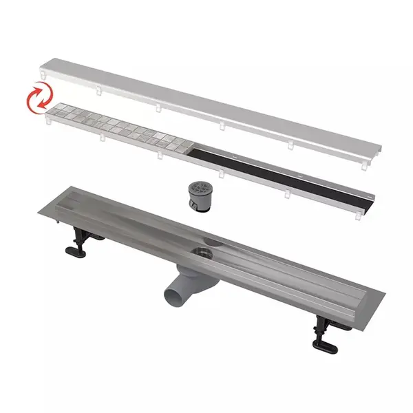 Set rigola dus cu capac faiantabil Alcadrain APZ2012-OPTION6 Optimal 85 cm