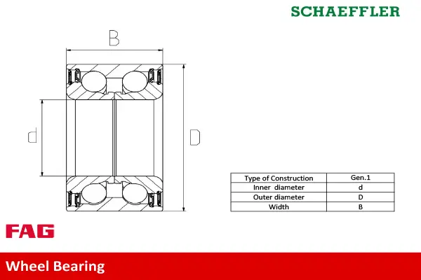 Set rulment roata Schaeffler FAG 713 6103 10