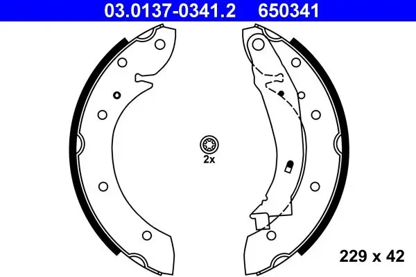 Set saboti frana ATE 03.0137-0341.2