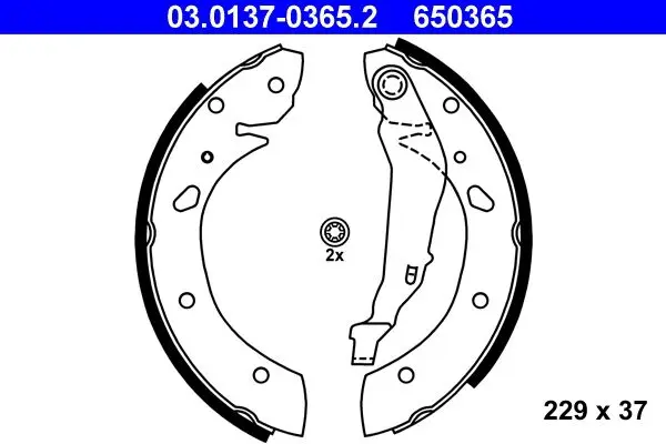 Set saboti frana ATE 03.0137-0365.2