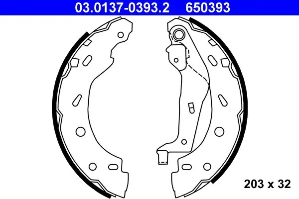 Set saboti frana ATE 03.0137-0393.2