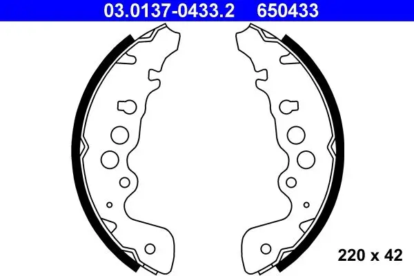 Set saboti frana ATE 03.0137-0433.2