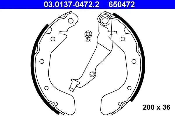 Set saboti frana ATE 03.0137-0472.2