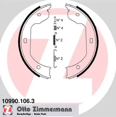 Set saboti frana, frana de mana ZIMMERMANN 10990.106.3