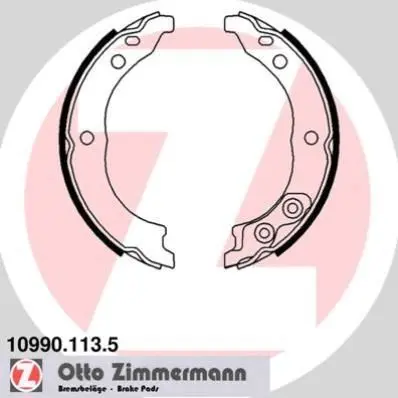 Set saboti frana, frana de mana ZIMMERMANN 10990.113.5