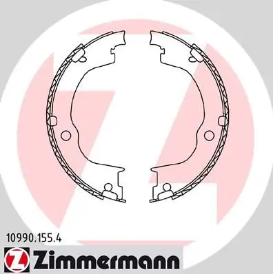Set saboti frana, frana de mana ZIMMERMANN 10990.155.4
