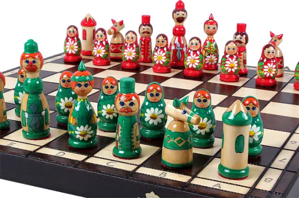 Set sah artizanal Babushka