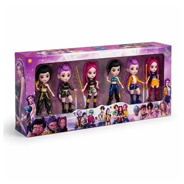 Set sase Figurine K-Pop Demon Hunters, DEPOX , multicolor, 9 cm