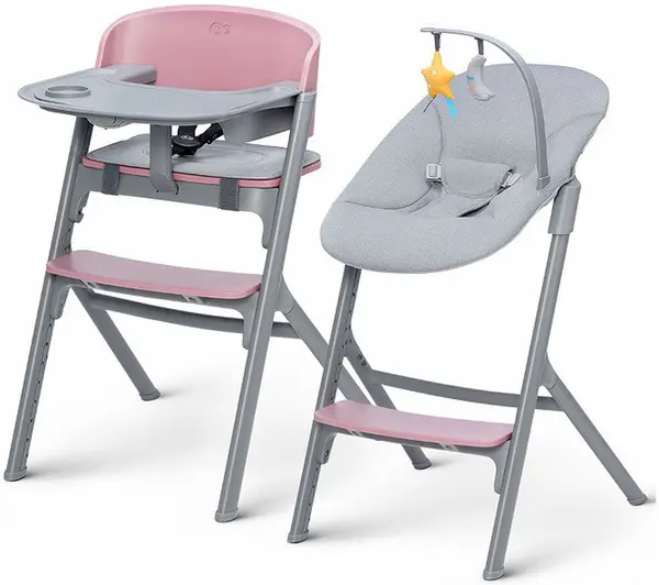Set scaun de masa si sezlong KinderKraft - Livy and Calmee, Roz