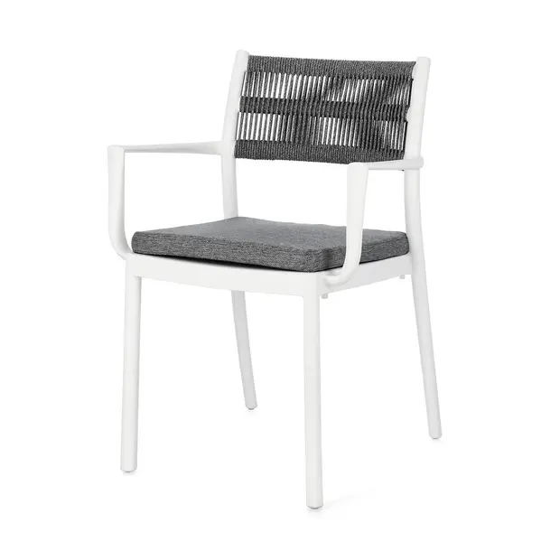 Set scaune 3+1 gratis ALVIN WHITE - Gri inchis