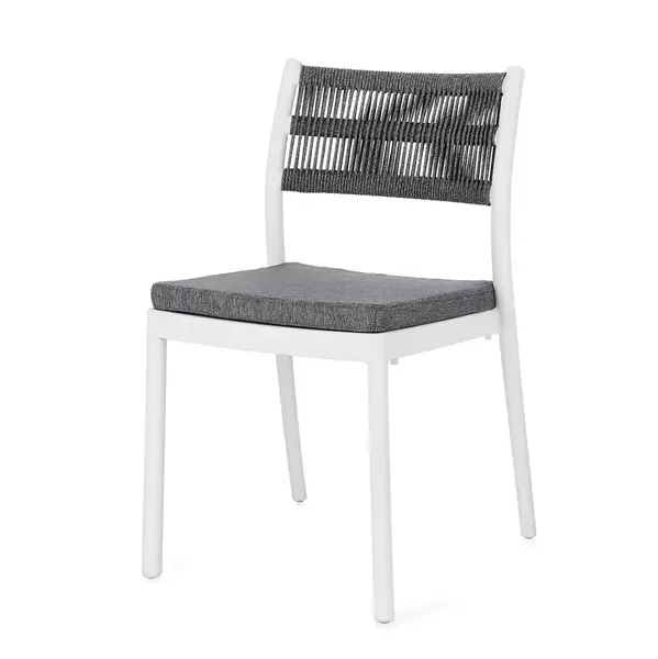 Set scaune 3+1 gratis ALVIN WHITE SIMPLY - Gri inchis
