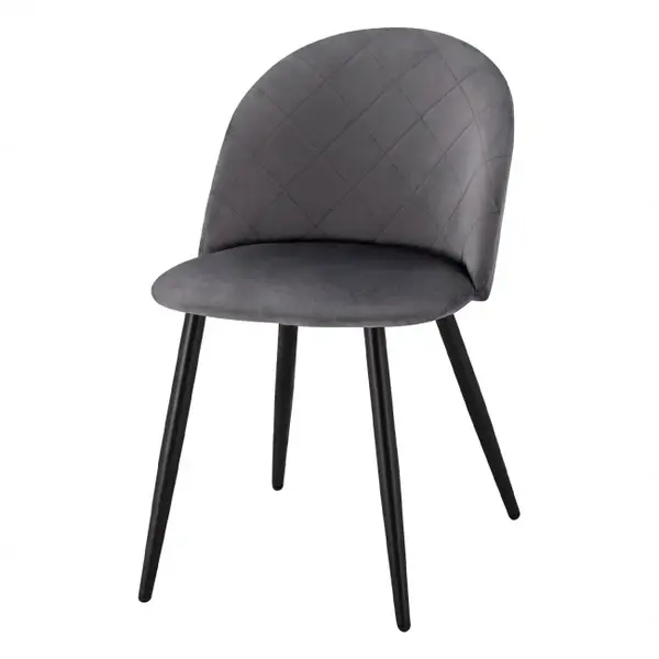 Set scaune 3+1 gratis BERLIN VELVET GREY - Grey