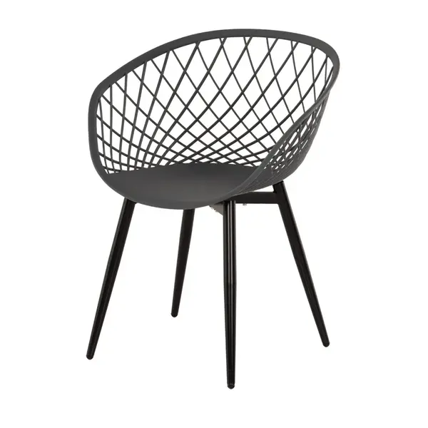 Set scaune 3+1 gratis GARVINA BLACK - Gri inchis