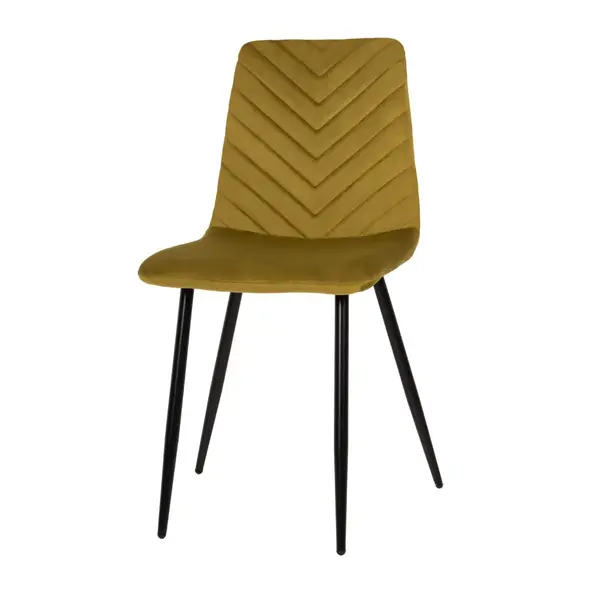 Set scaune 3+1 gratis NEILE VELVET - Mustard