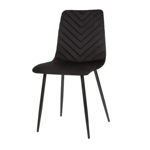 Set scaune 3+1 gratis NEILE VELVET - Negru