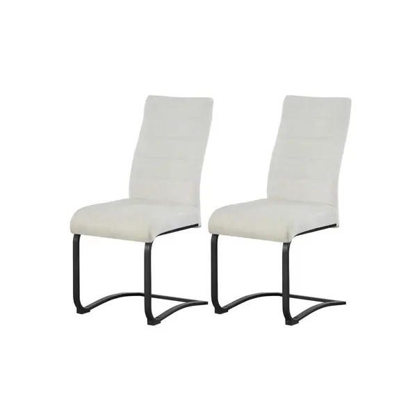 Set Scaune Cantilever din textil, crem