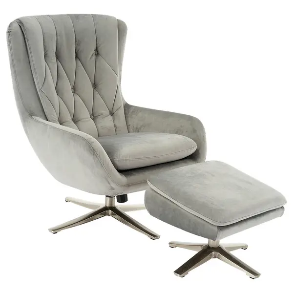 Set Scaune De Relaxare din textil, gri deschis