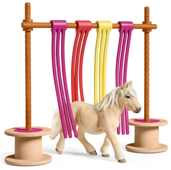 Set Schleich Farm World Horses - Ponei cu perdea