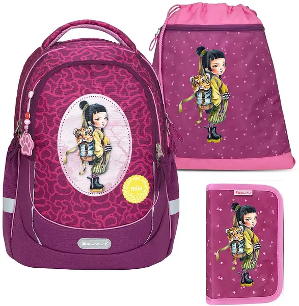 Set școlar Belmil Miia - Yuki, rucsac, penar și sac