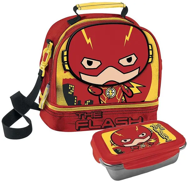 Set școlar cu geantă termoizolantă și cutie pentru prânz Graffiti Flash