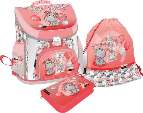 Set școlar Lizzy Card Lollipop Thiny Hippo - 3 în 1
