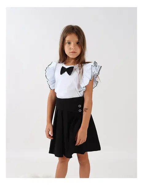 Set scolarita tricou+fusta model negru