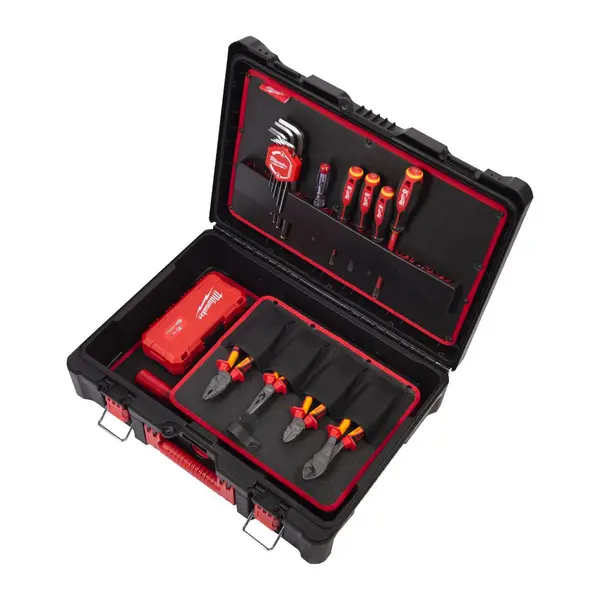 Set scule electrician 62 piese Milwaukee Packout, VDE, 4932499466