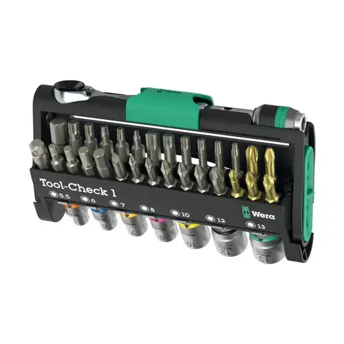 Set scule Wera Tool-Check 1 cu suport si 38 piese