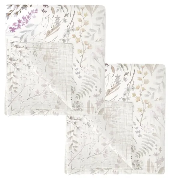 Set scutece din bumbac Bimbidreams - Niza, 2 bucăți, 60 x 60 cm