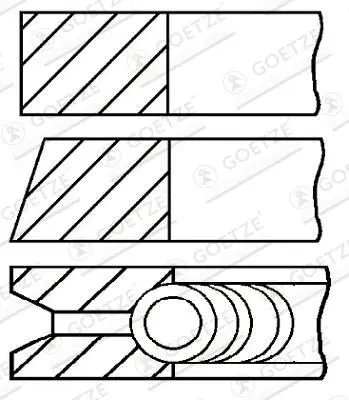 Set segmenti piston GOETZE ENGINE 08-101300-00