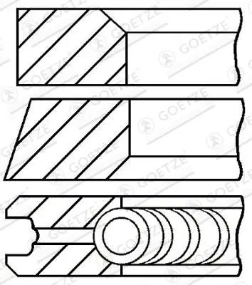 Set segmenti piston GOETZE ENGINE 08-109807-00
