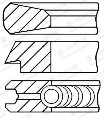 Set segmenti piston GOETZE ENGINE 08-119800-00