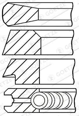 Set segmenti piston GOETZE ENGINE 08-178800-00
