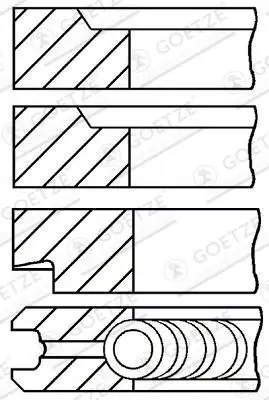 Set segmenti piston GOETZE ENGINE 08-202407-10