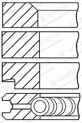 Set segmenti piston GOETZE ENGINE 08-207500-00