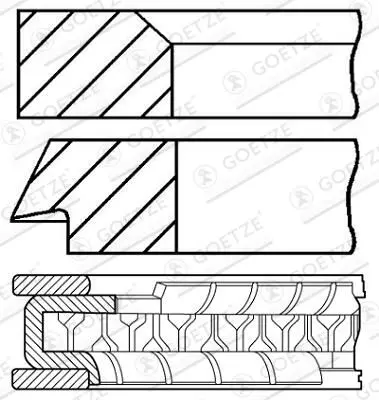 Set segmenti piston GOETZE ENGINE 08-209700-00