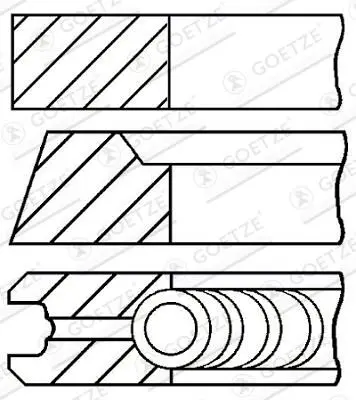 Set segmenti piston GOETZE ENGINE 08-283600-00