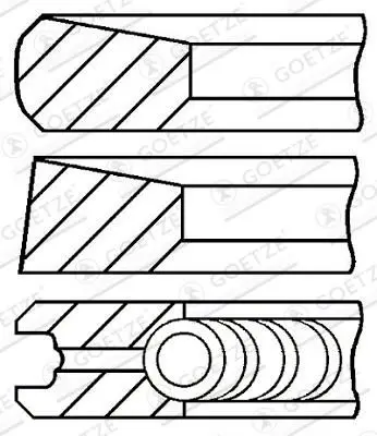 Set segmenti piston GOETZE ENGINE 08-287100-00
