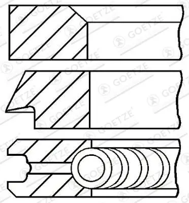 Set segmenti piston GOETZE ENGINE 08-287500-00