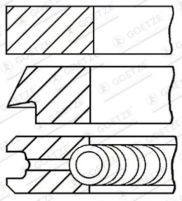 Set segmenti piston GOETZE ENGINE 08-287900-00